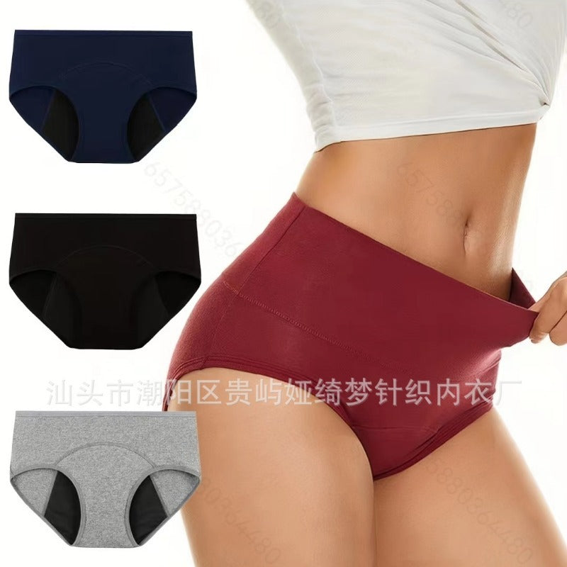 Large size menstrual period underwear for women, leak-proof and safe menstrual period pants, low waist and pure cotton sanitary pants